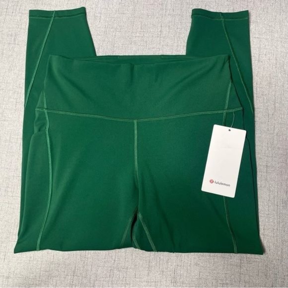 Lululemon Align High Rise Pants Leggings w Pockets Everglade Green 12 14 Nwt - Picture 6 of 9